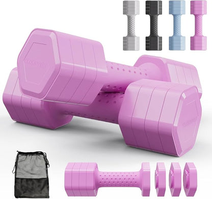 KIVOR 4-in-1 Adjustable Dumbbell Set | Non-Slip Home Workout Weights