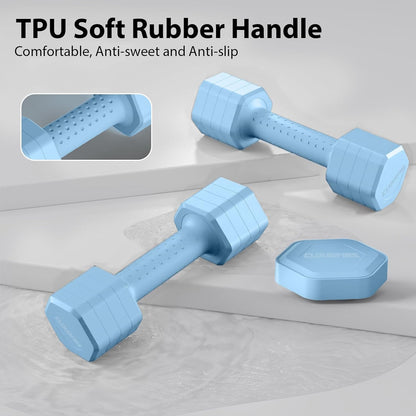 KIVOR 4-in-1 Adjustable Dumbbell Set | Non-Slip Home Workout Weights