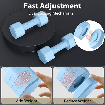 KIVOR 4-in-1 Adjustable Dumbbell Set | Non-Slip Home Workout Weights